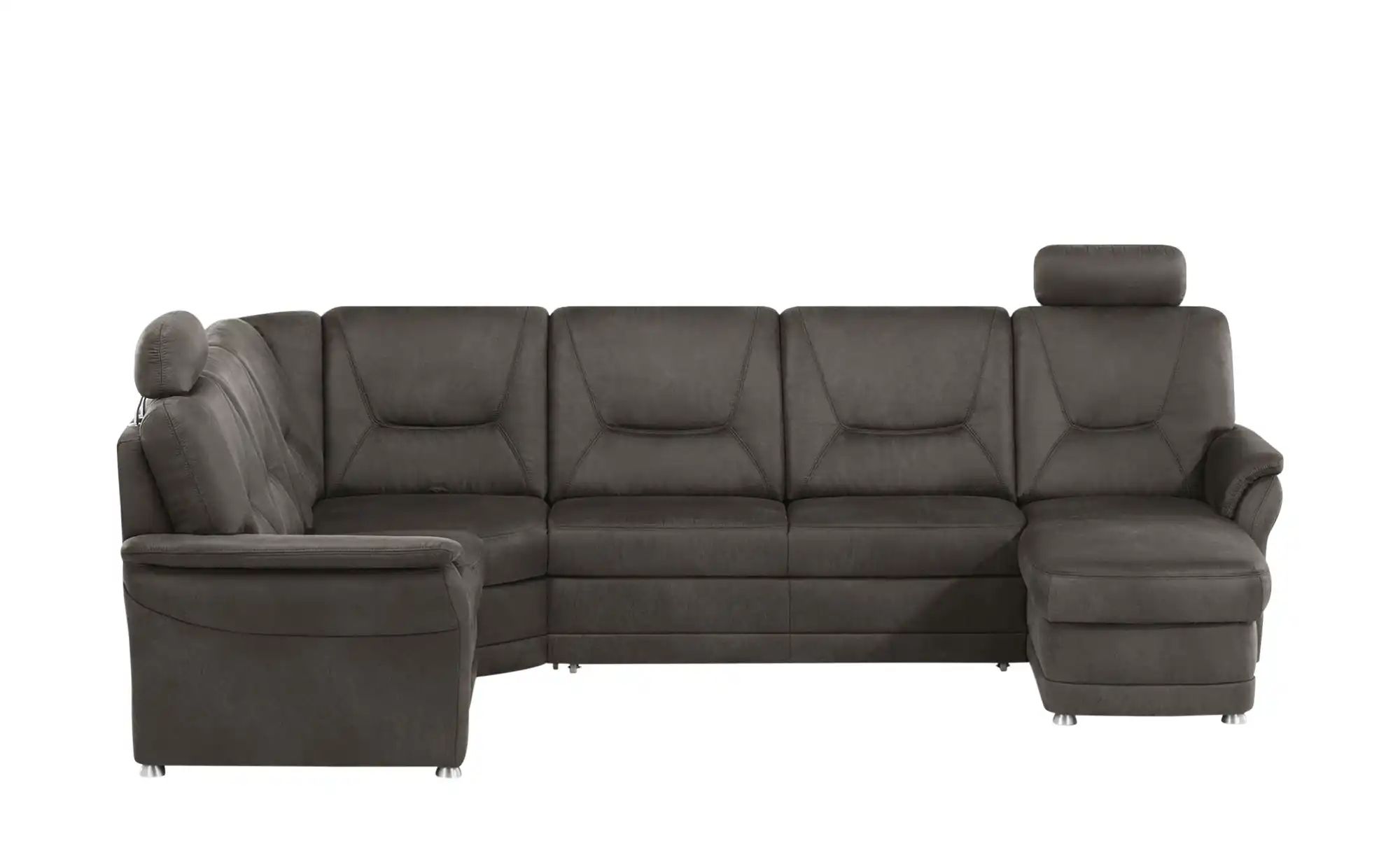 meinSofa Wohnlandschaft aus Mikrofaser Edda ¦ grau ¦ Maße (cm): B: 310 H: 9 günstig online kaufen