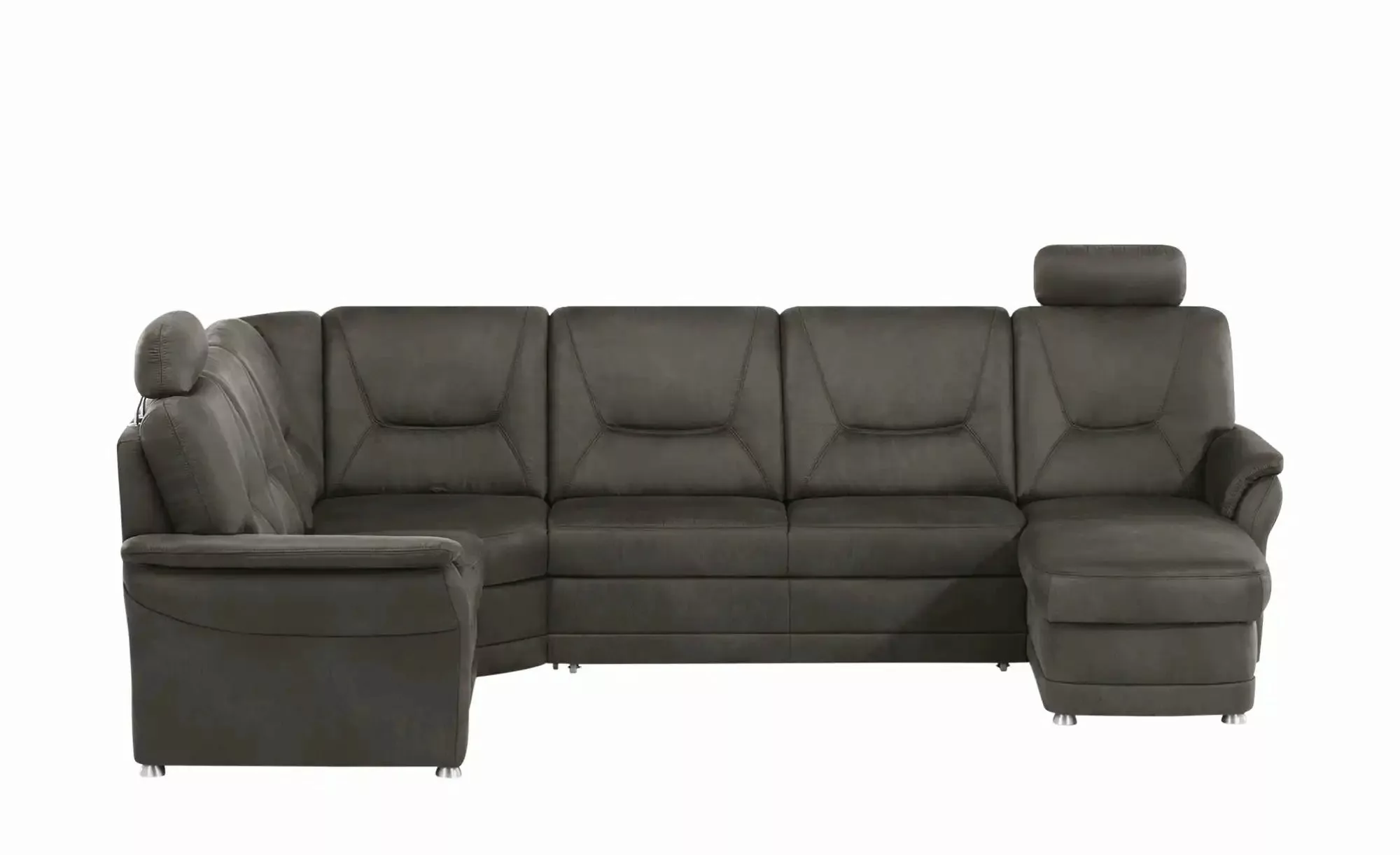 meinSofa Wohnlandschaft aus Mikrofaser Edda ¦ grau ¦ Maße (cm): B: 310 H: 9 günstig online kaufen