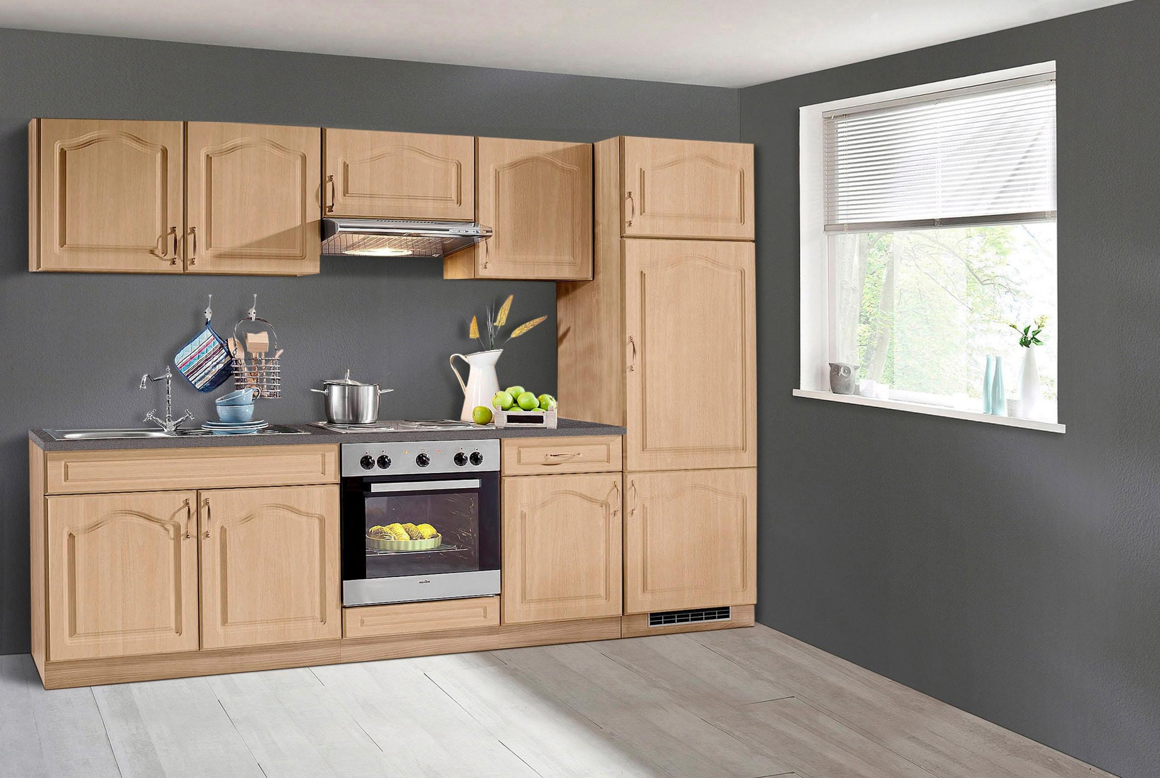 wiho Küchen Küchenzeile "Linz", mit E-Geräten, Breite 270 cm, mit Edelstahl günstig online kaufen