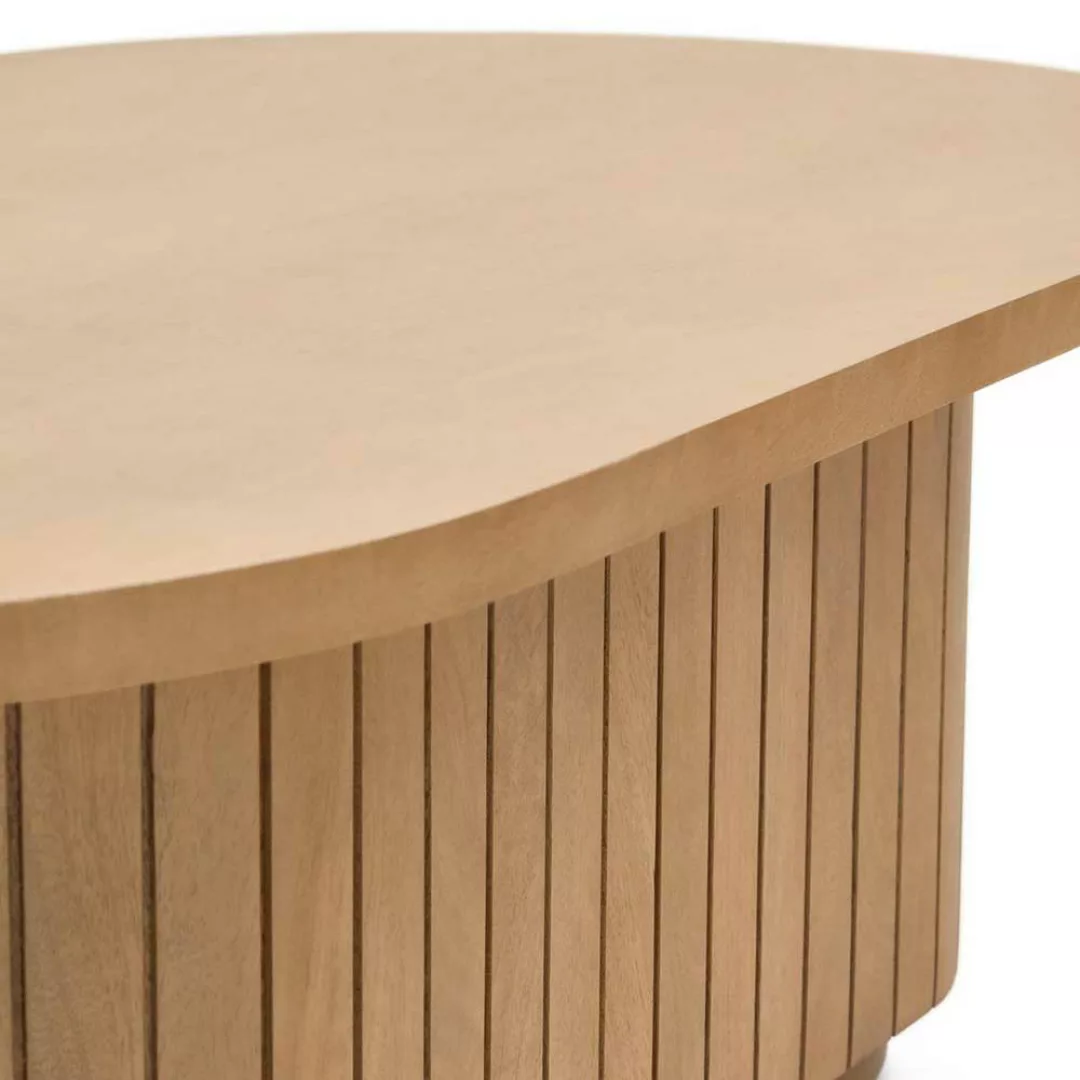 Designercouchtisch im Skandi Stil ovaler Tischplatte günstig online kaufen