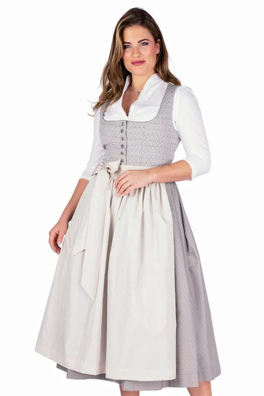 Hammerschmid Dirndl Dirndl lang 2tlg. - PILLERSEE - hellgrau/beige günstig online kaufen