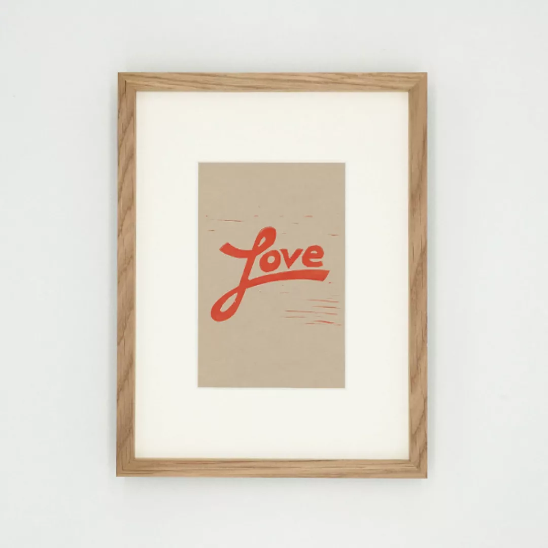 Love I – Kunstdruck Mit Echtholzrahmen günstig online kaufen