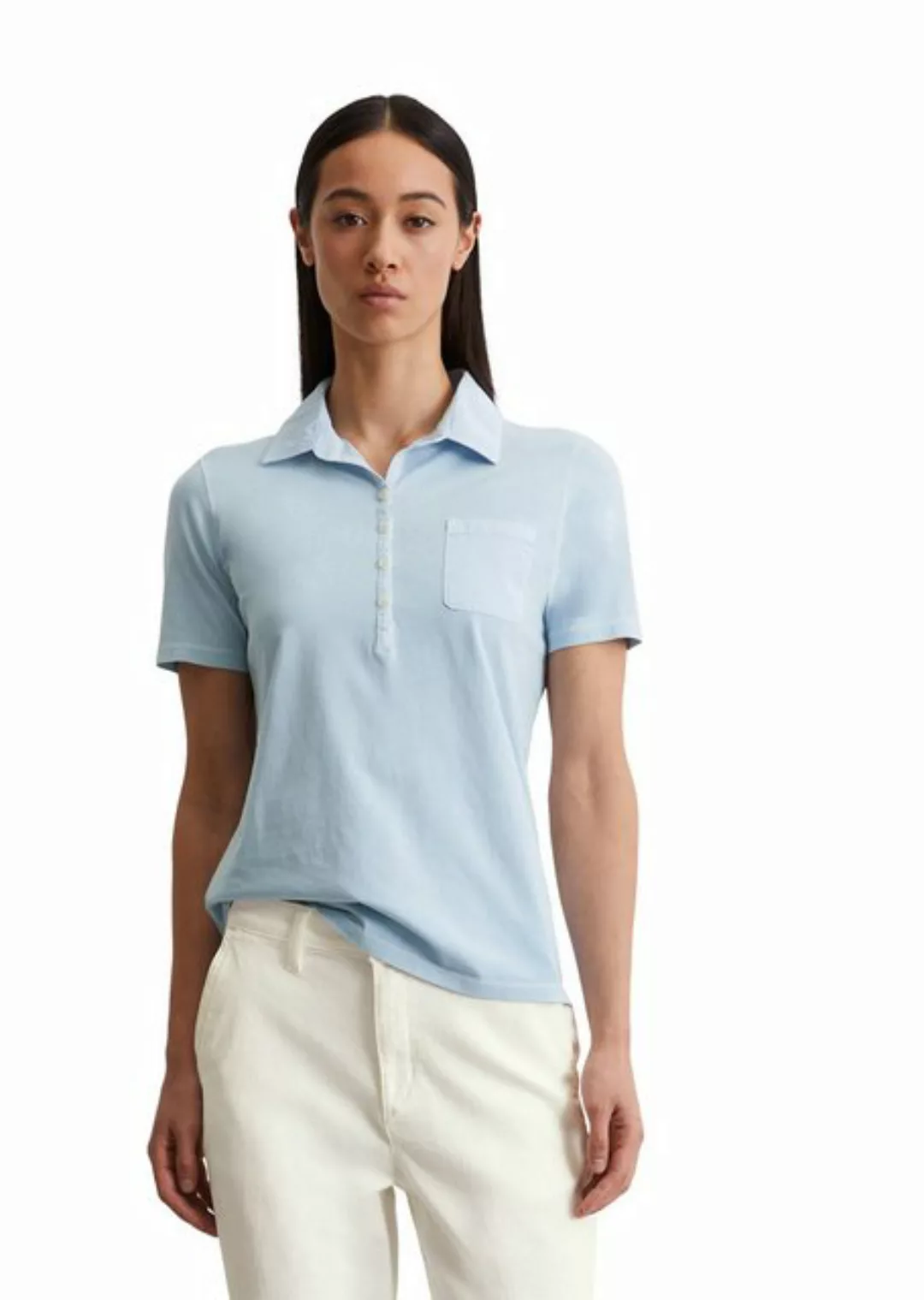 Marc O'Polo Poloshirt mit Material-Mix-Details günstig online kaufen