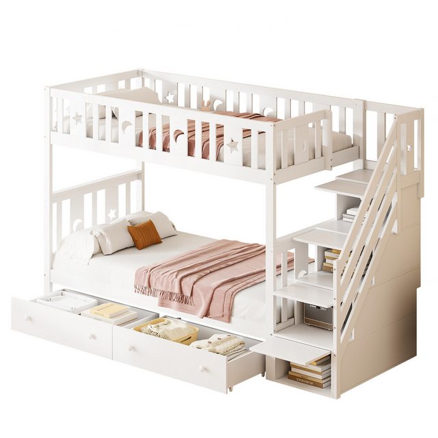 Gotagee Bettgestell Holzbett Kinderbett 90x200cm Jugendbett Gästebett mit S günstig online kaufen