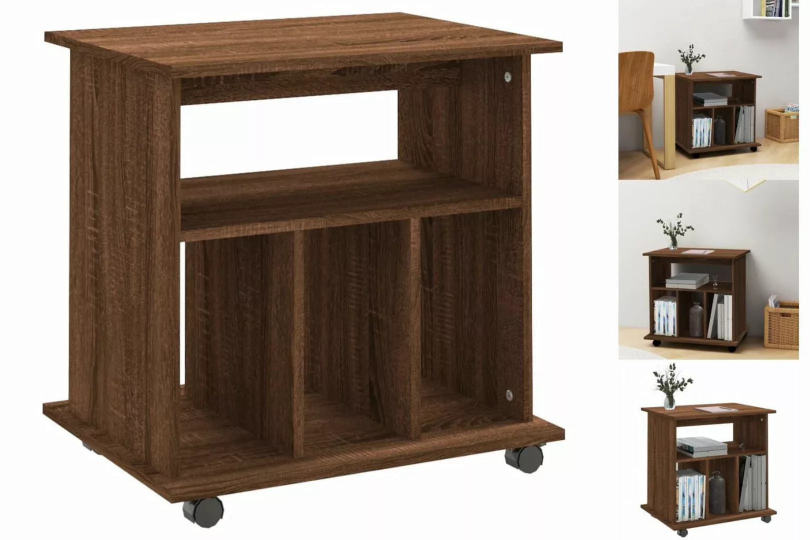 vidaXL Aktenschrank Rollschrank Braun Eichen-Optik 60x45x60 cm Spanplatte günstig online kaufen