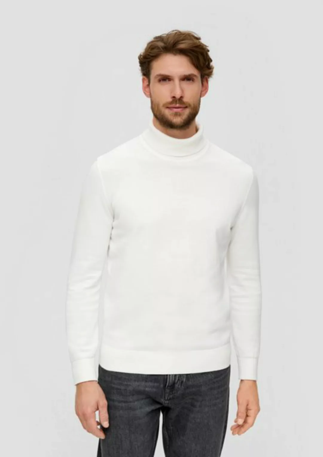 s.Oliver Strickpullover Pullover mit Rollkragen Rippblende günstig online kaufen