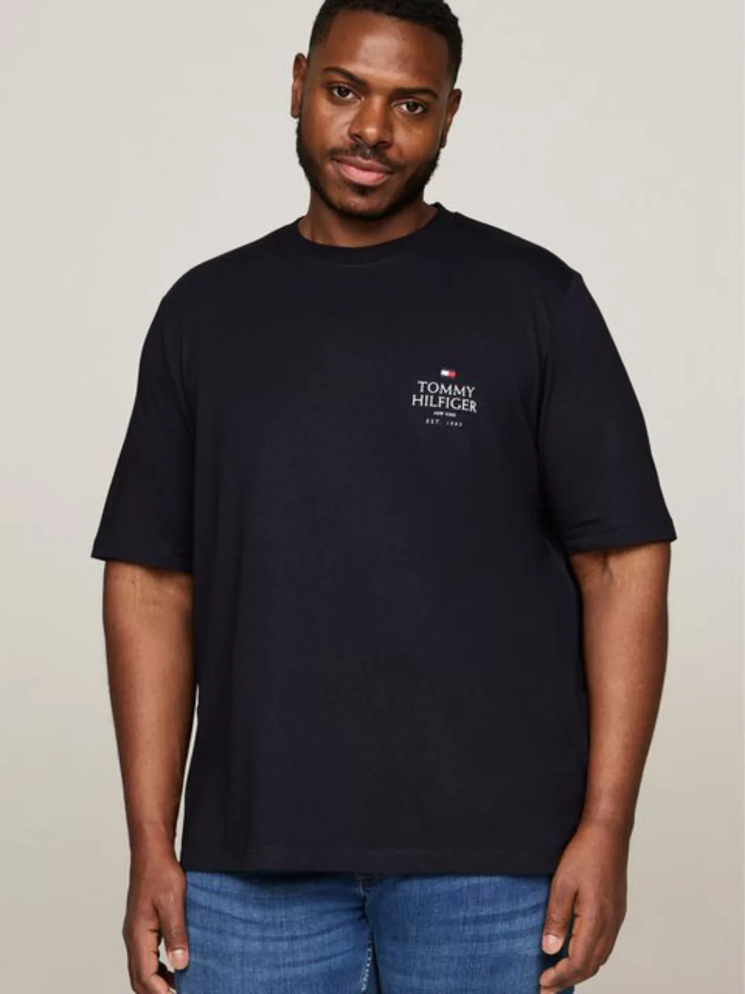 Tommy Hilfiger Big & Tall T-Shirt BT-HILFIGER STACK TEE-B kontrastfarbener günstig online kaufen