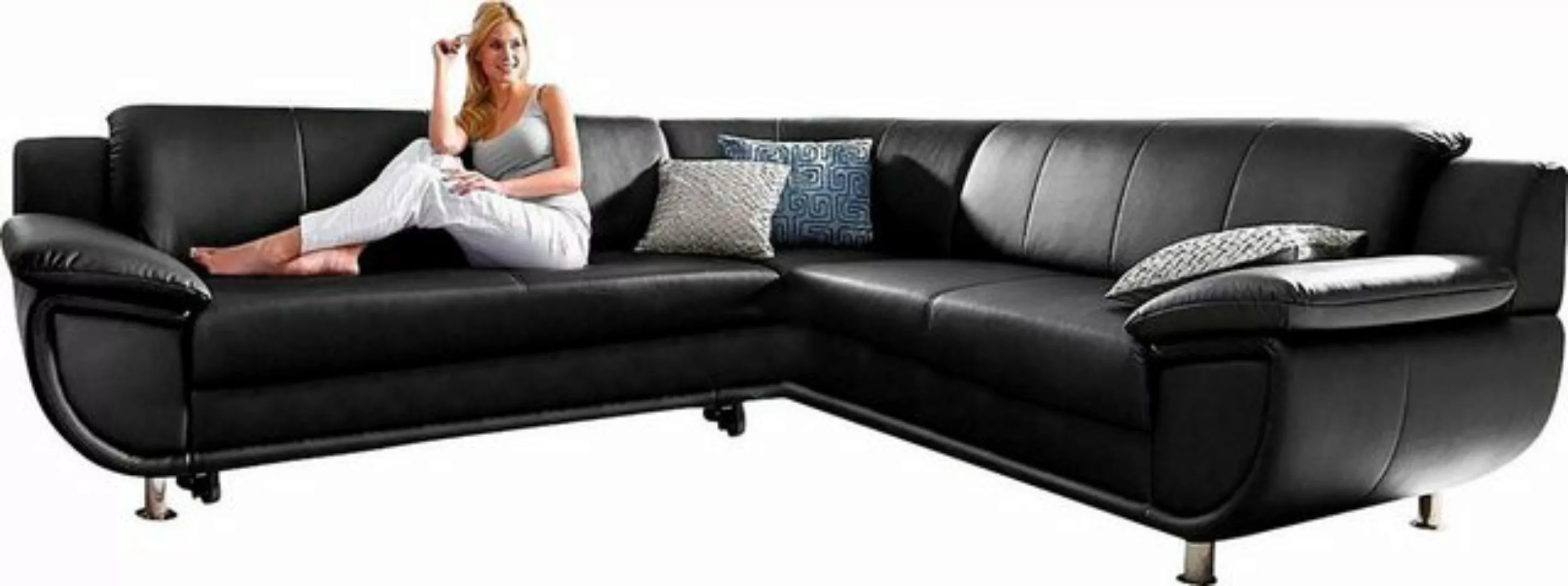 TRENDMANUFAKTUR Ecksofa "Rondo wahlweise mit Schlaffunktion, 267x247 cm (Bx günstig online kaufen