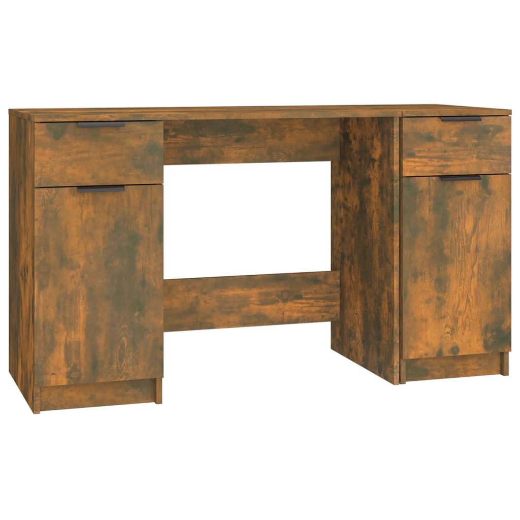 vidaXL Schreibtisch Schreibtisch mit Beistellschrank Räuchereiche günstig online kaufen