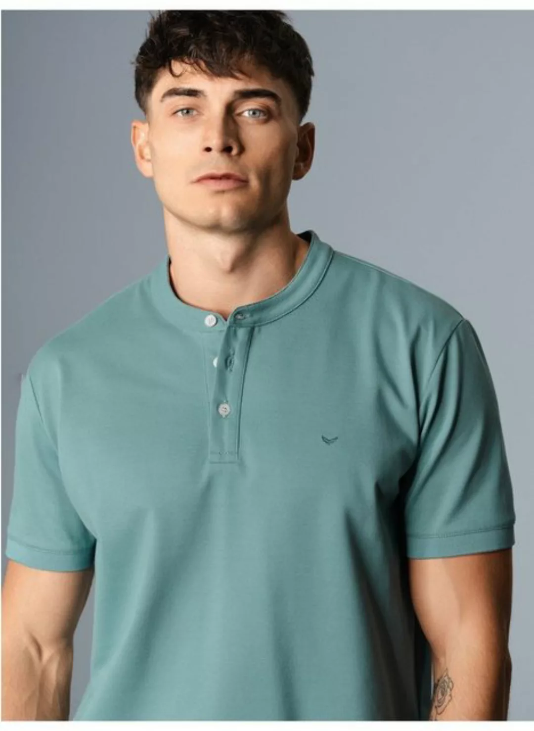 Trigema T-Shirt TRIGEMA Henley Shirt mit Knopfleiste (1-tlg) günstig online kaufen