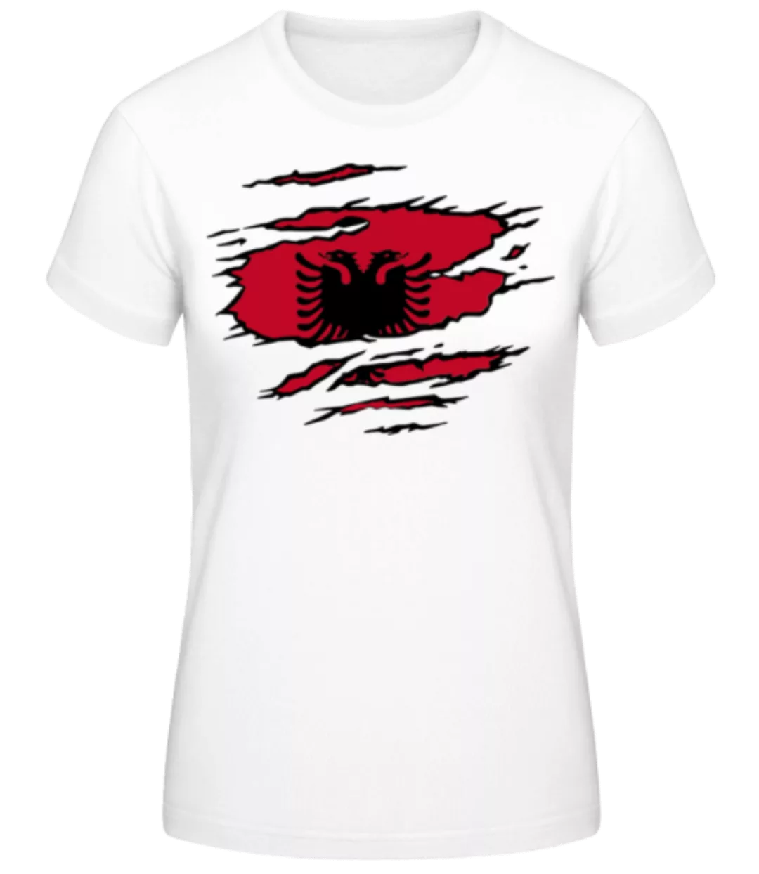 Zerrissene Flagge Albanien · Frauen Basic T-Shirt günstig online kaufen