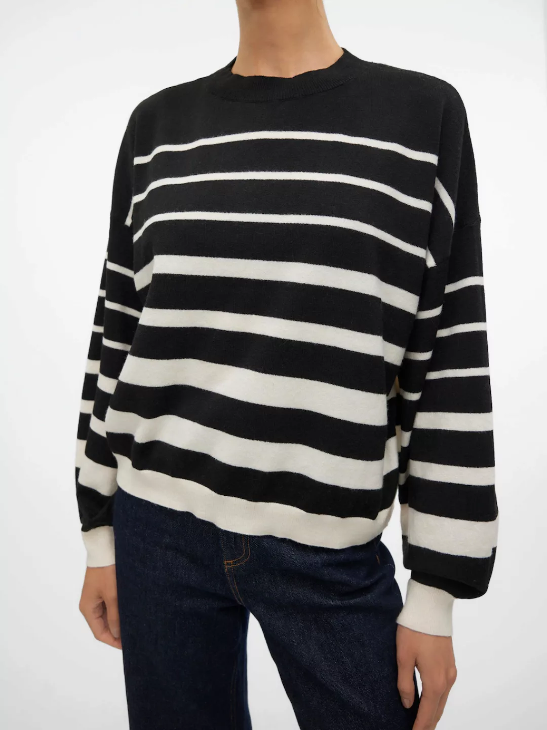 Vero Moda Strickpullover "VMRAIN LS O-NECK PULLOVER ENT" günstig online kaufen