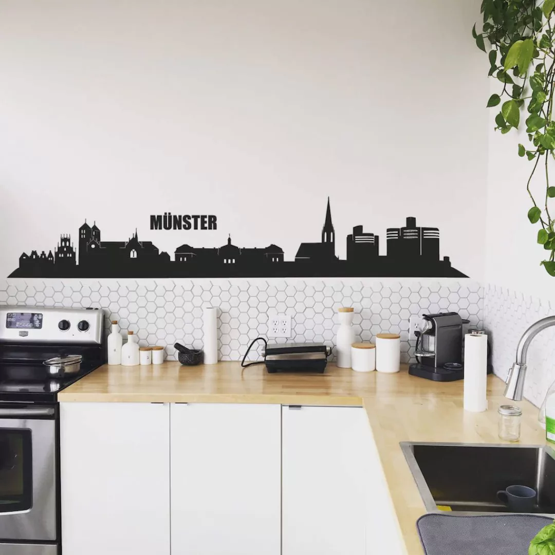 Wall-Art Wandtattoo "XXL Stadt Skyline Münster 120cm", (1 St.) günstig online kaufen