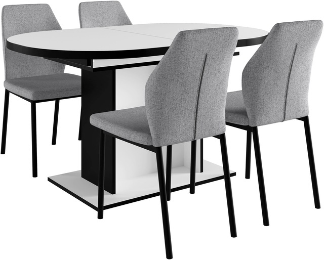 OTTO home Essgruppe »Basel, Tischgruppe mit Ausziehtisch«, (Set, 5 tlg.), B günstig online kaufen
