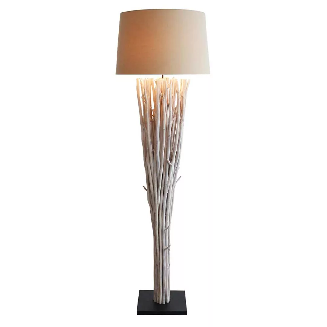 Stehlampe Skandi weiss aus Treibholz 175 cm hoch - 55 cm breit günstig online kaufen