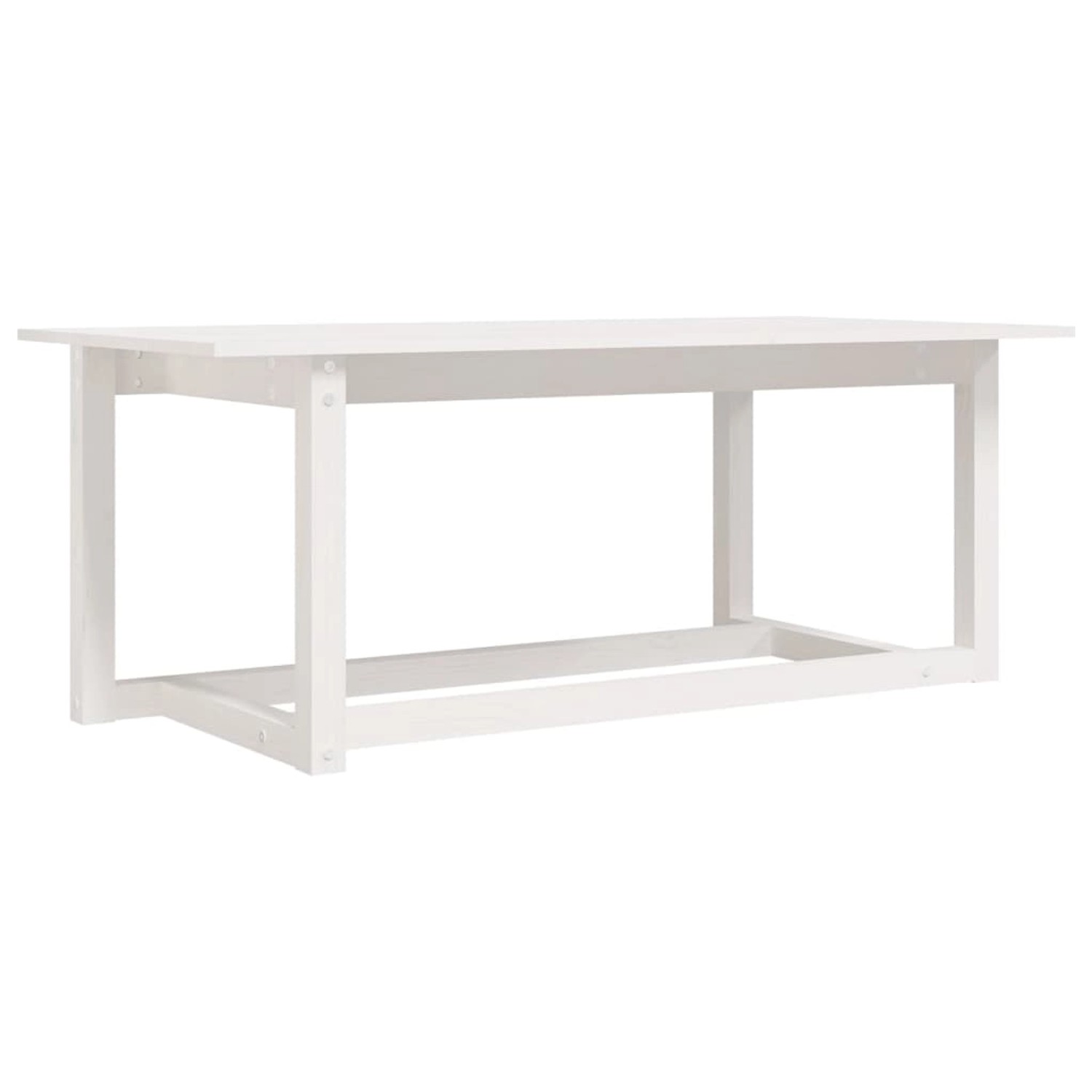 vidaXL Couchtisch Weiß 110x55x45 cm Massivholz Kiefer 822168 günstig online kaufen