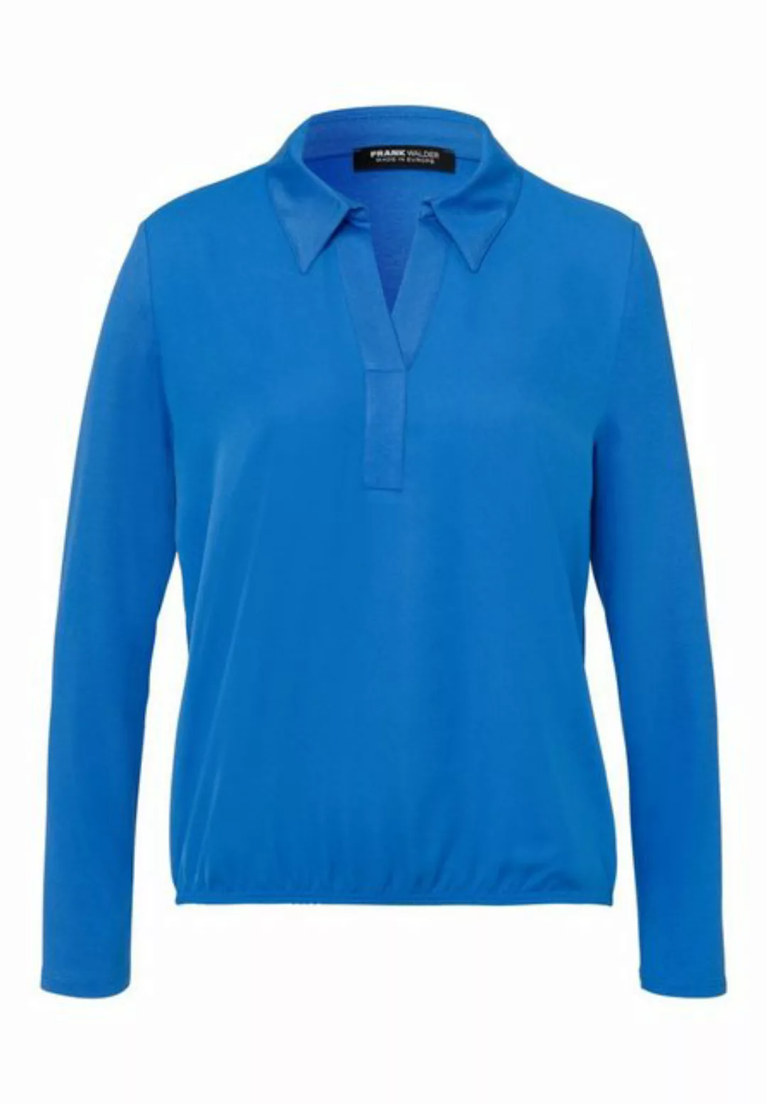 FRANK WALDER Langarm-Poloshirt mit Poloblende günstig online kaufen
