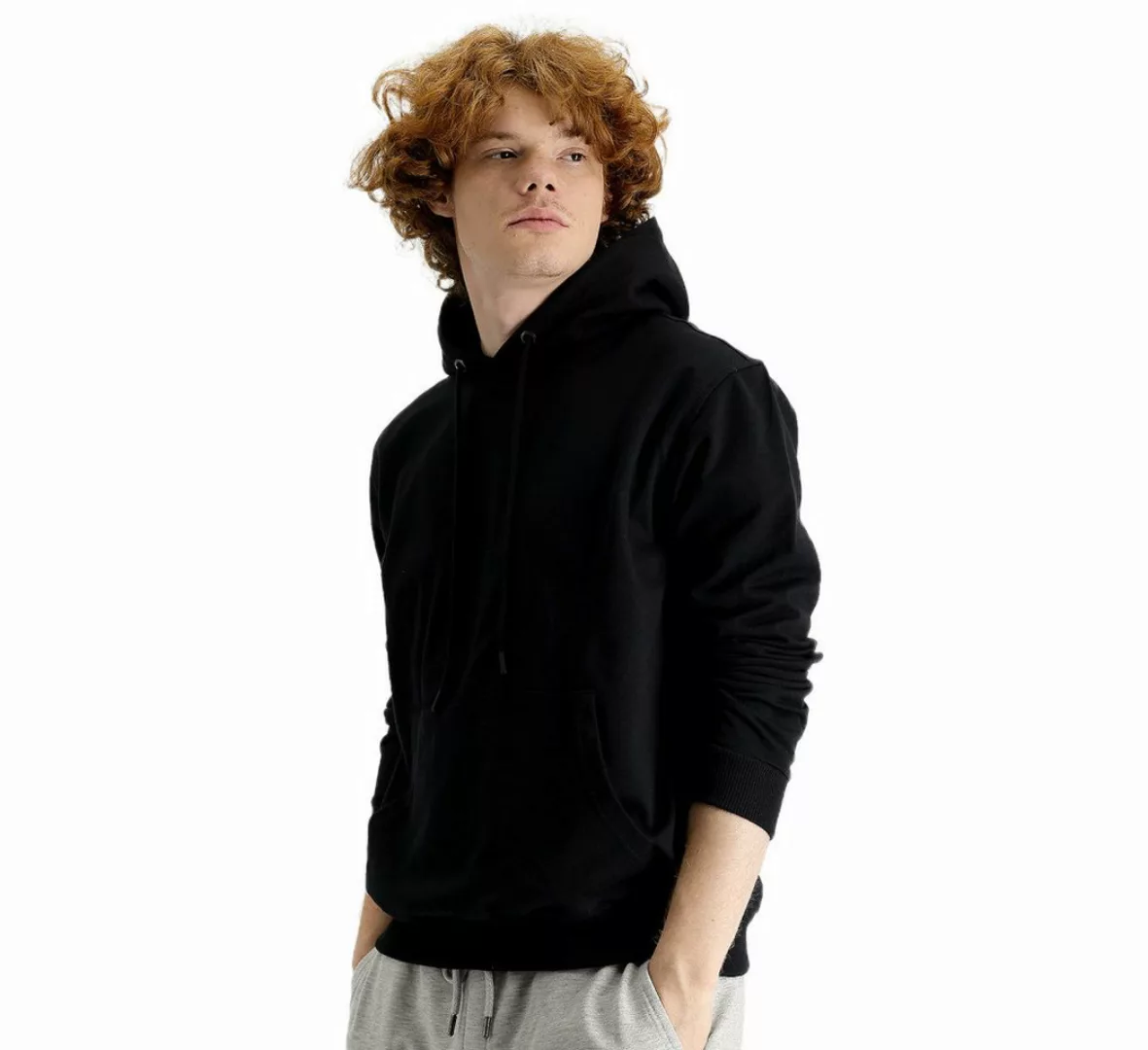 KIGILI Sweatshirt KIGILI Herren Kapuzen-Sweatshirt mit Taschen, Langarm, Re günstig online kaufen