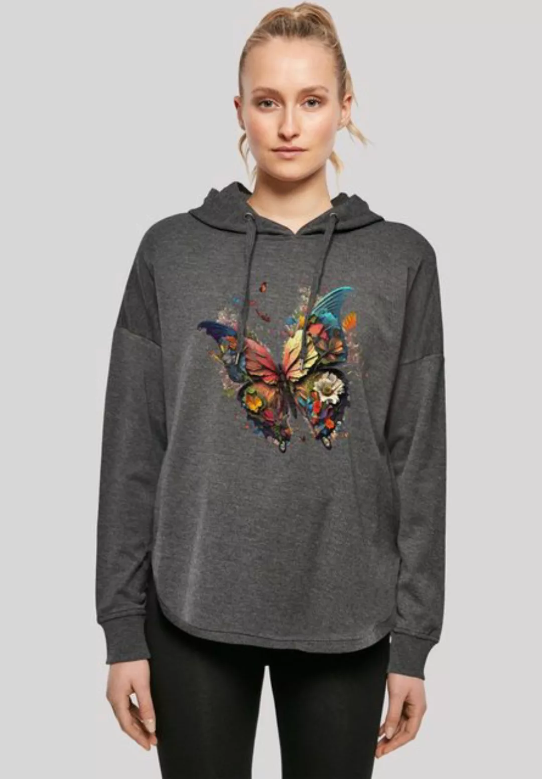 F4NT4STIC Kapuzenpullover Schmetterling Bunt Print günstig online kaufen