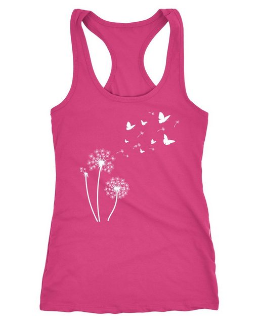 Neverless Tanktop Damen Tank-Top Pusteblume Schmetterlinge Dandelion Butter günstig online kaufen