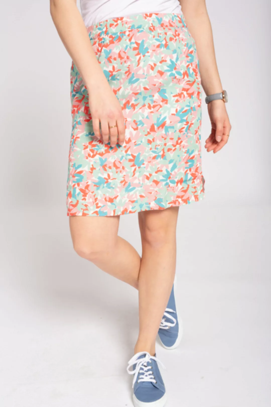 Damen Rock | Eco Vero Skirt #Camoflower White Colored günstig online kaufen
