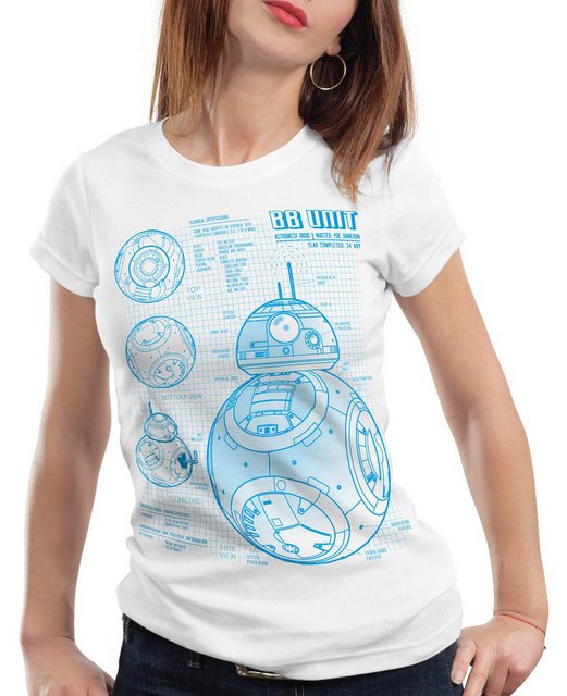 style3 T-Shirt BB Unit blaupause astromech droide star krieg wars der stern günstig online kaufen