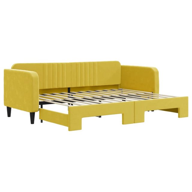 vidaXL Bett Tagesbett Ausziehbar Gelb 80x200 cm Samt günstig online kaufen