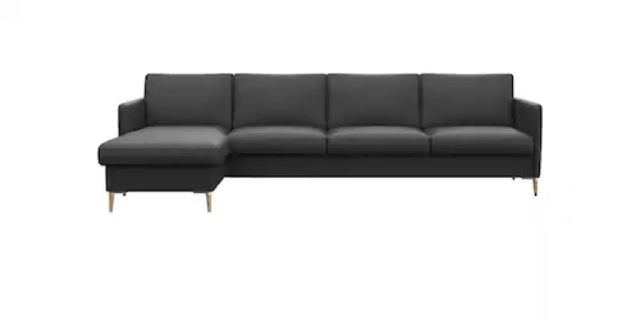 FLEXLUX Ecksofa »Fiore, L-Form«, schmale Armlehnen, Kaltschaum, Füße Alu+ E günstig online kaufen