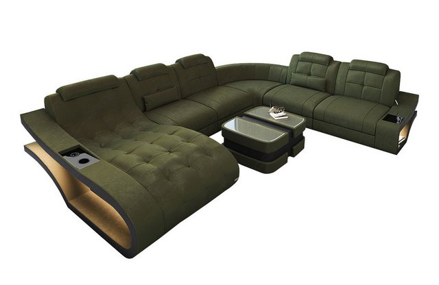 Sofa Dreams Wohnlandschaft Polster Stoff Sofa Couch Elegante A XXL Form Sto günstig online kaufen