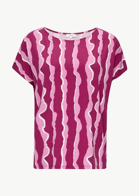 s.Oliver Kurzarmshirt Ärmelloses T-Shirt aus fließendem Viskosestretch günstig online kaufen