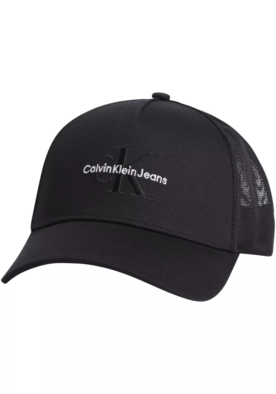 Calvin Klein Jeans Trucker Cap "MONO LOGO EMBRO TRUCKER HAT", mit Netz-Eins günstig online kaufen