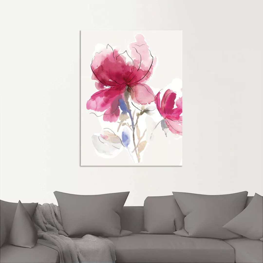 Artland Wandbild "Rosige Blüte I.", Blumenbilder, (1 St.), als Alubild, Lei günstig online kaufen