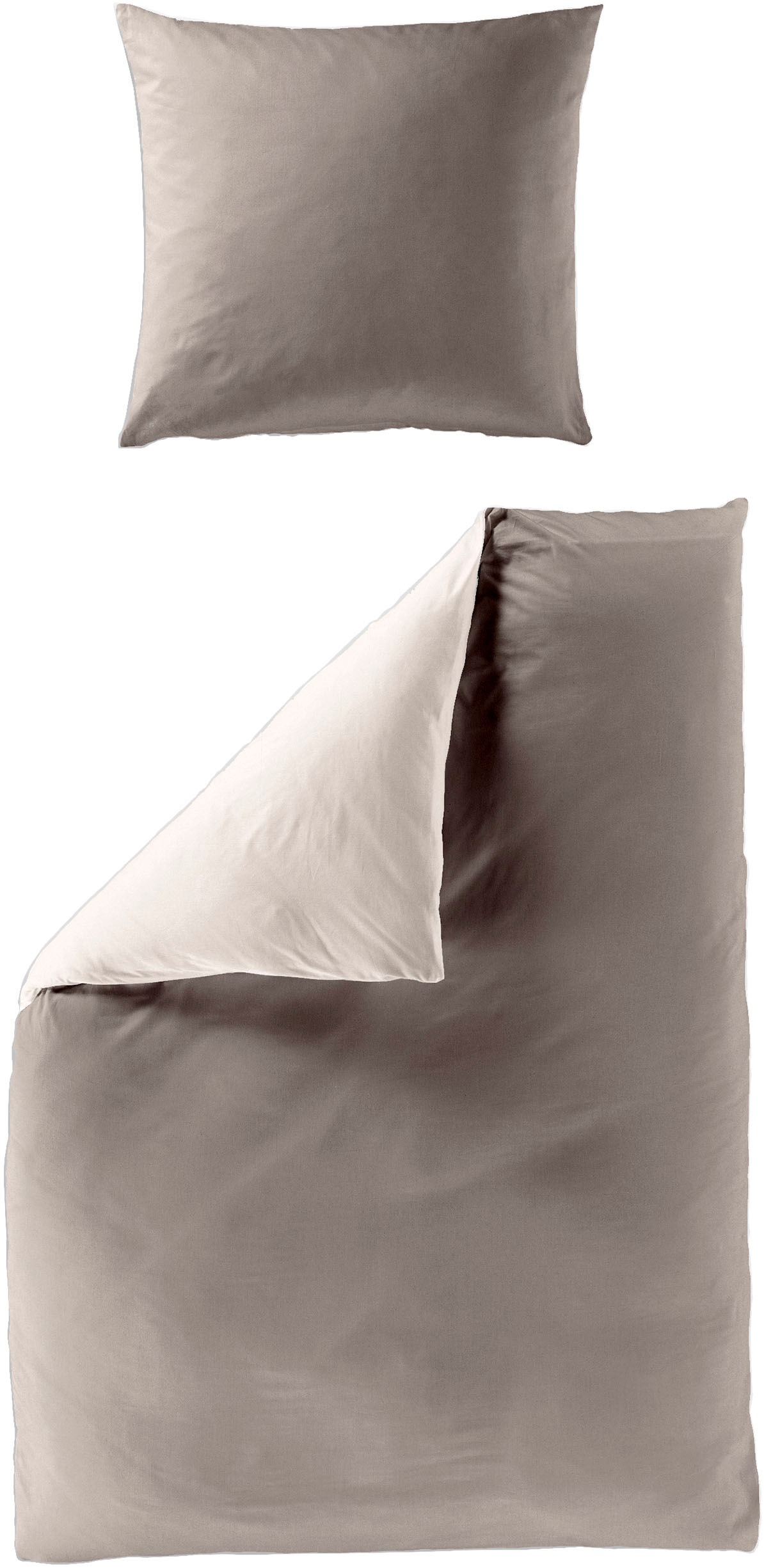 BIERBAUM Wendebettwäsche »Modern Uni in Gr. 135x200 oder 155x220 cm«, Moder günstig online kaufen
