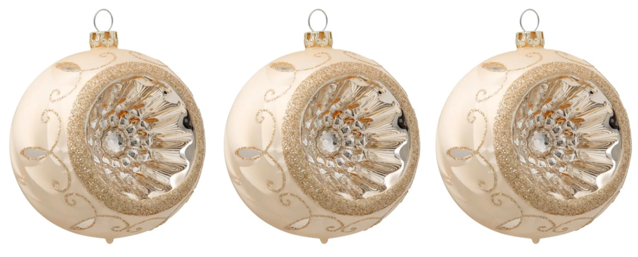 Leonique Weihnachtsbaumkugel »Reflexkugel Mayella, Mix-Goldfarben, Weihnach günstig online kaufen