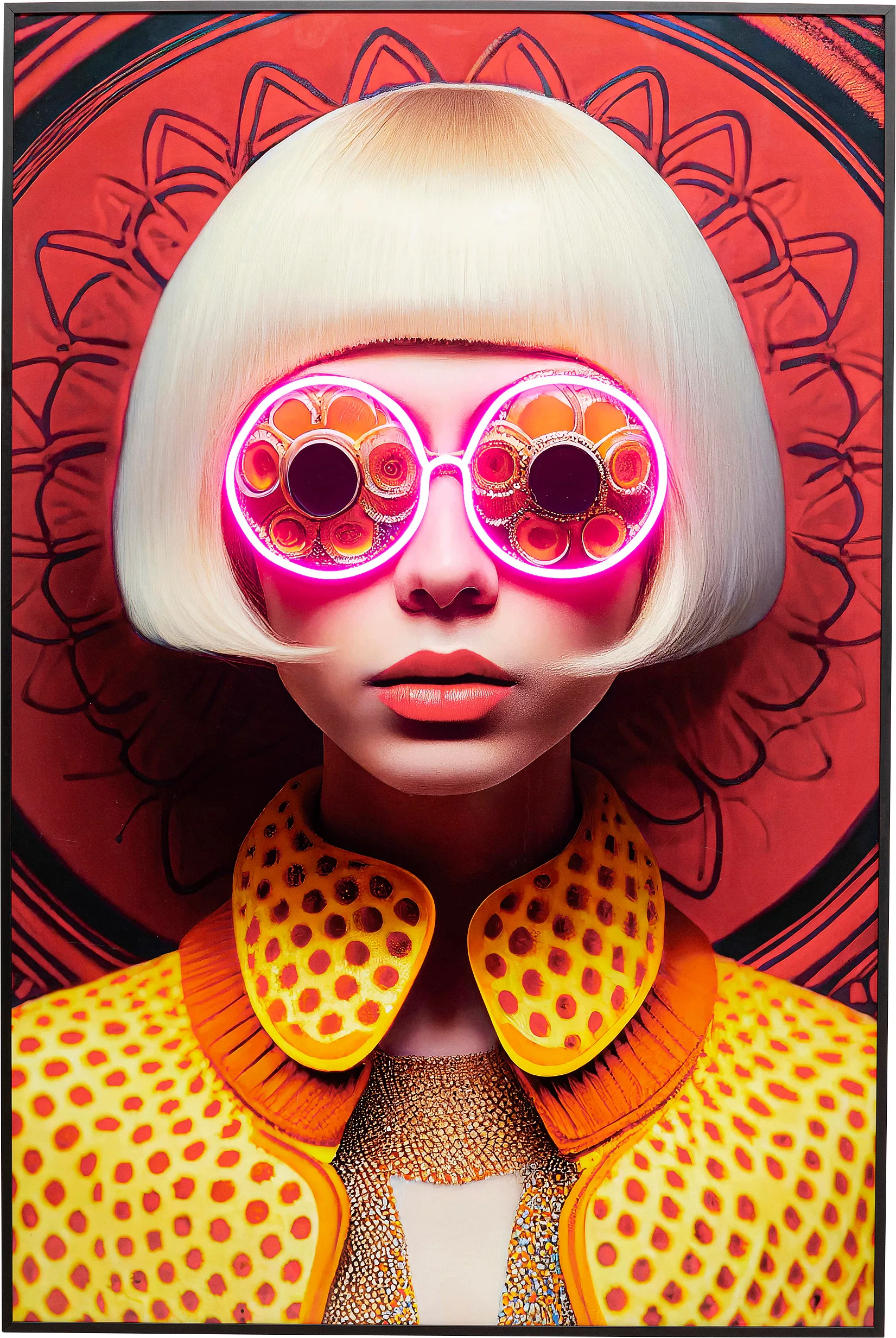 Kare Design LED-Bild "Bild Fancy Blonde Lady 120x80cm" günstig online kaufen