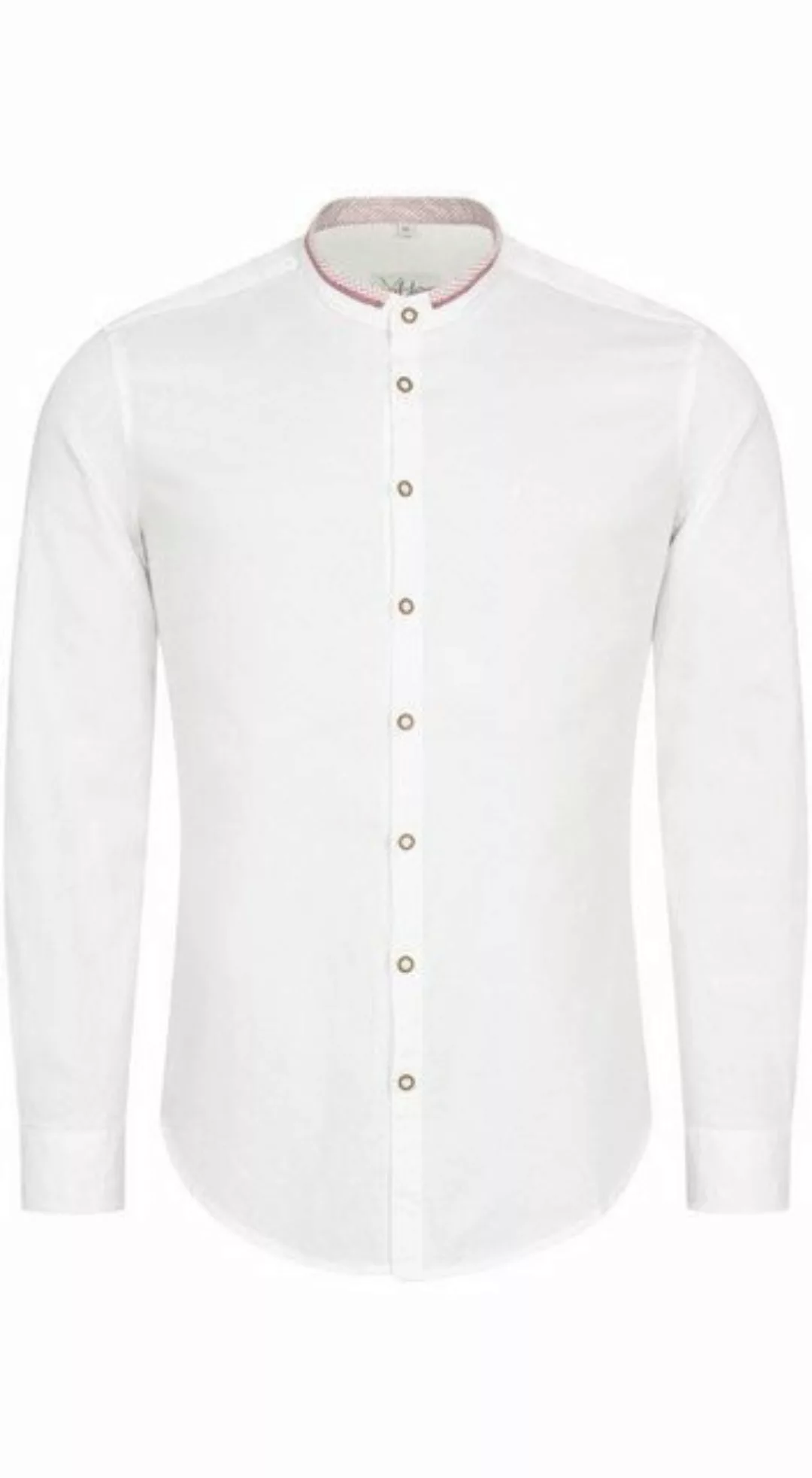 Nübler Trachtenhemd Trachtenhemd Langarm Pietro in Weiß Rot von Nübler günstig online kaufen