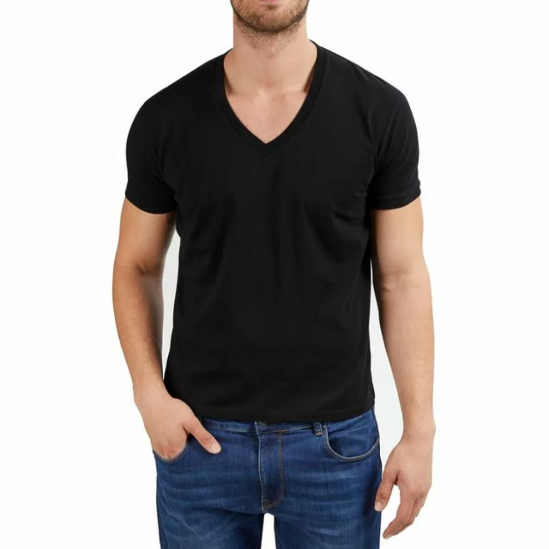 Chiccheria Brand T-Shirt Basic V-Ausschnitt günstig online kaufen