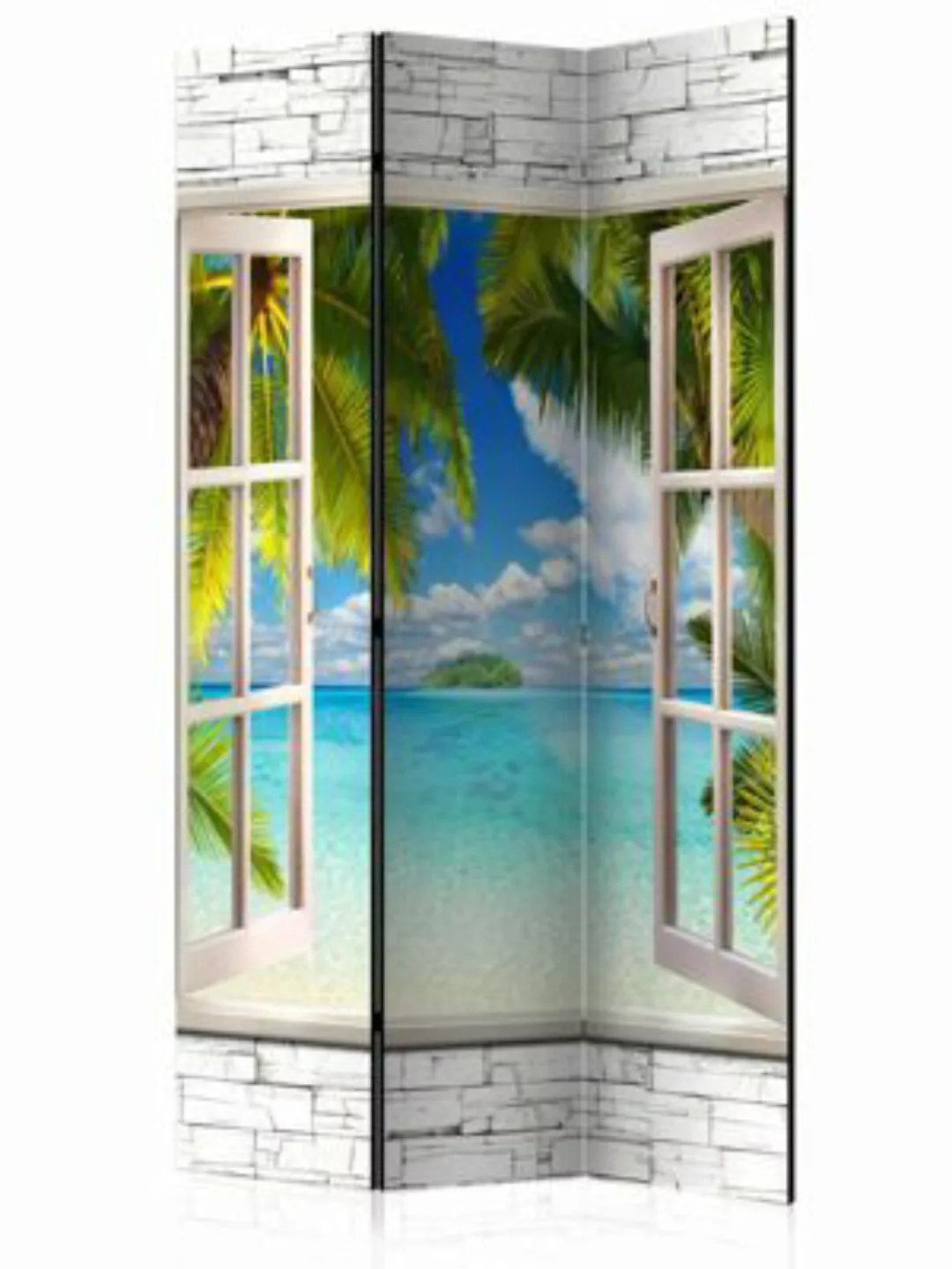 artgeist Paravent Dream Island [Room Dividers] blau-kombi Gr. 135 x 172 günstig online kaufen