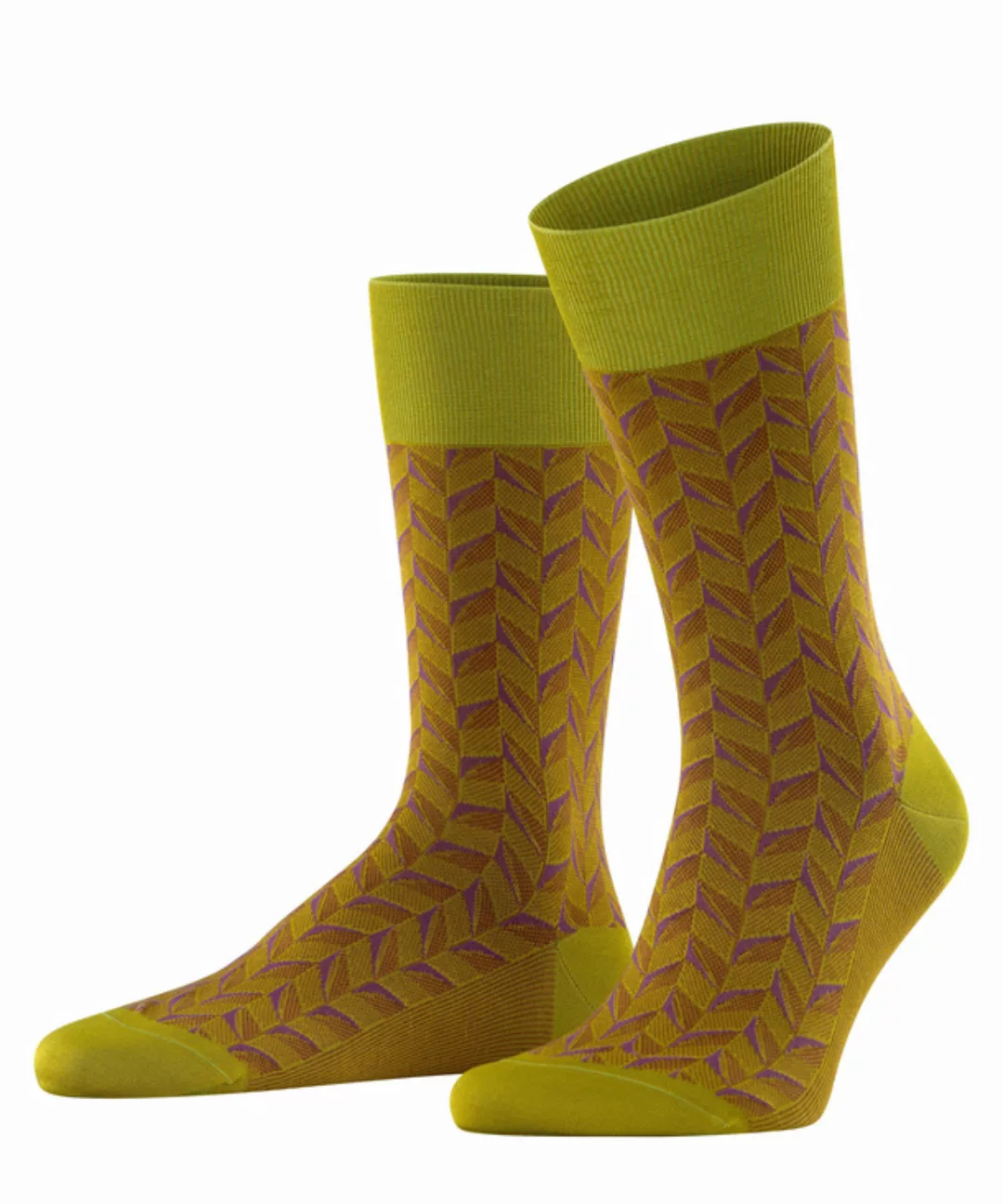 FALKE Capital Rhythm Herren Socken, 45-46, Grün, Jacquard, Baumwolle, 12460 günstig online kaufen