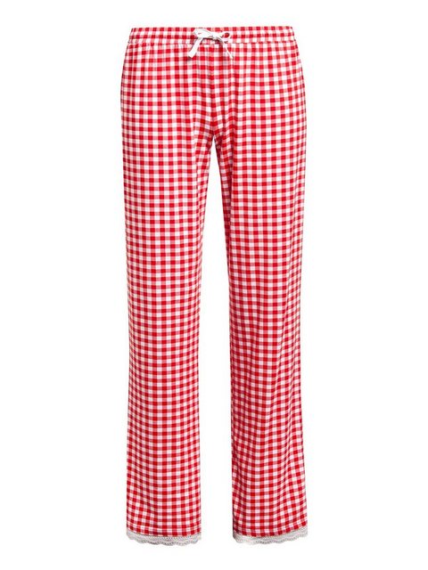 Pussy Deluxe Red Plaid Damen Schlafhose rot allover günstig online kaufen