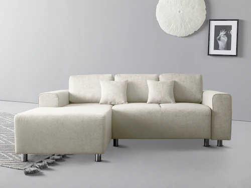 Home affaire Ecksofa »Györ«, L-Form, wahlweise mit Bettfunktion und Bettkas günstig online kaufen