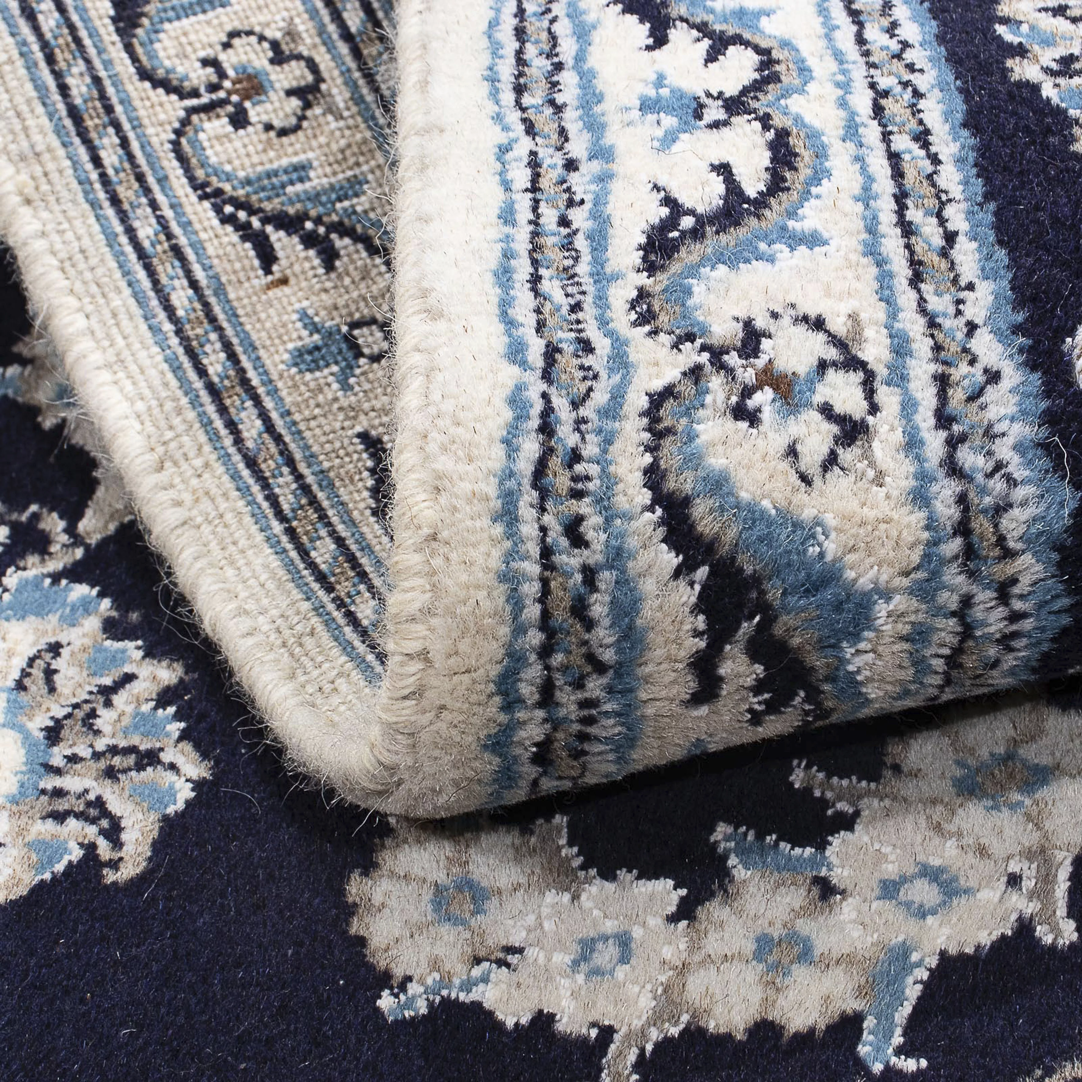 morgenland Orientteppich »Perser - Nain - 150 x 86 cm - dunkelblau«, rechte günstig online kaufen