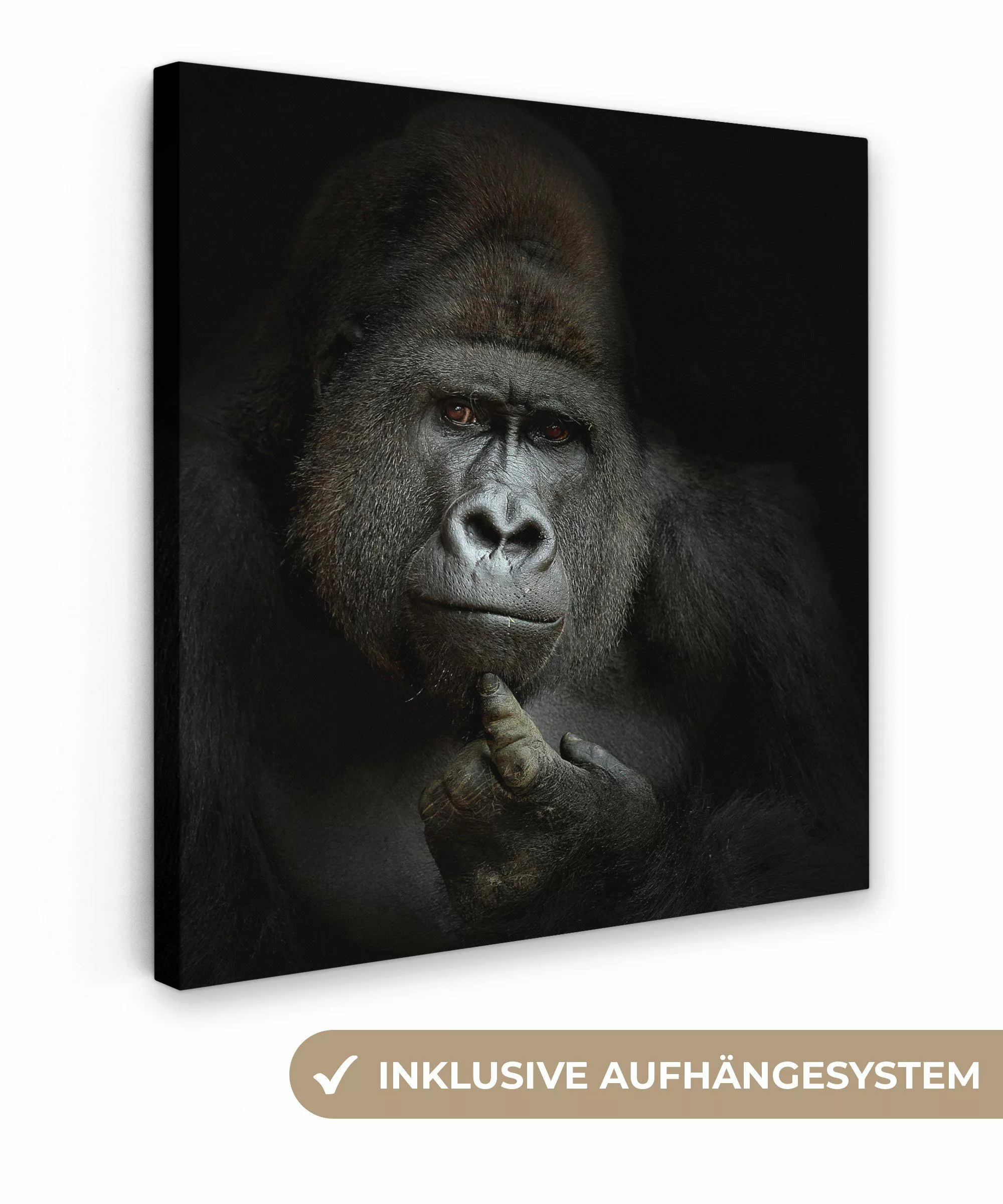 OneMillionCanvasses® Leinwandbild Gorilla - Affe - günstig online kaufen