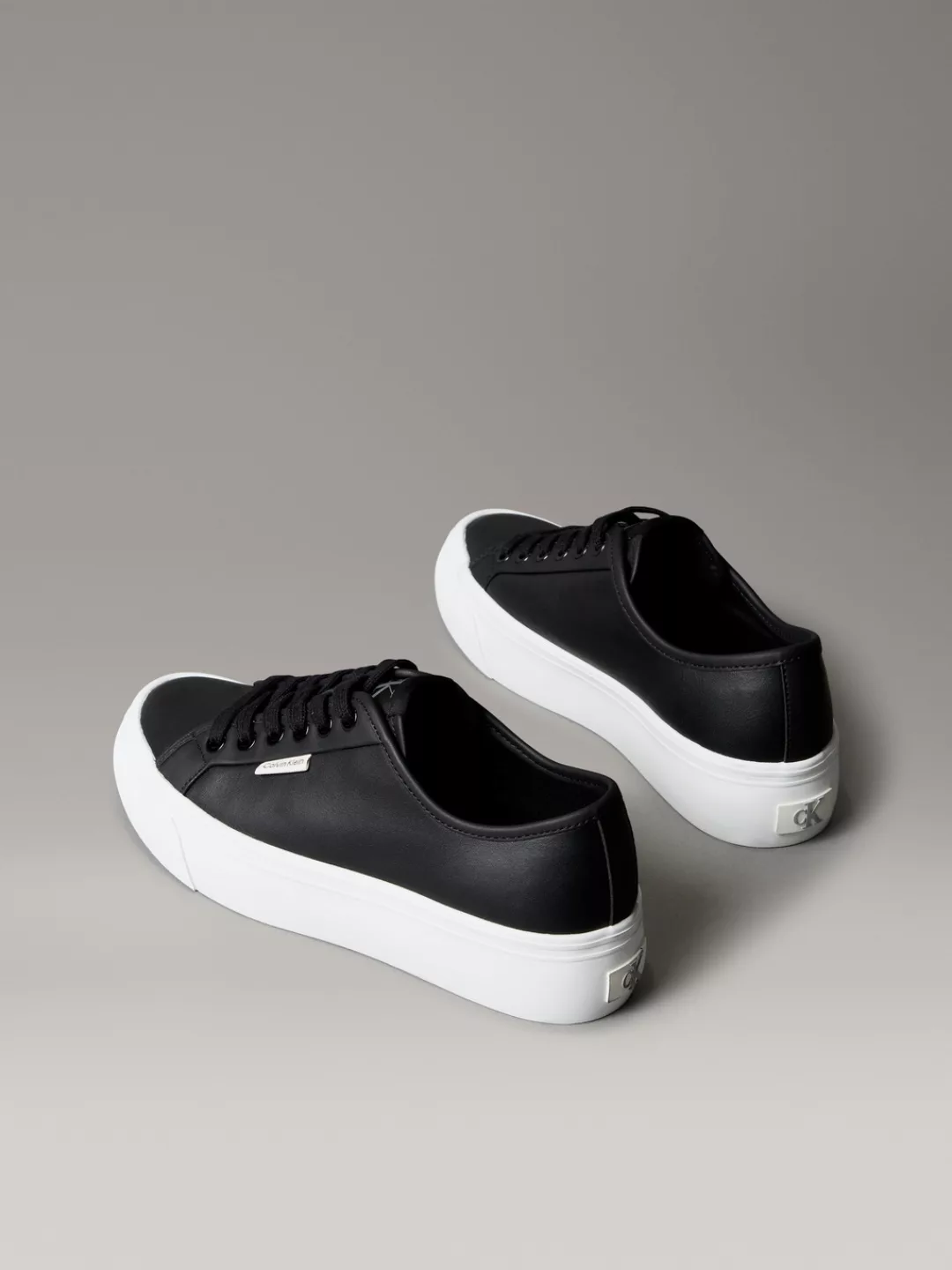 Calvin Klein Jeans Plateausneaker "VULC FLATF LACE UP LTH CK", Schnürschuh, günstig online kaufen