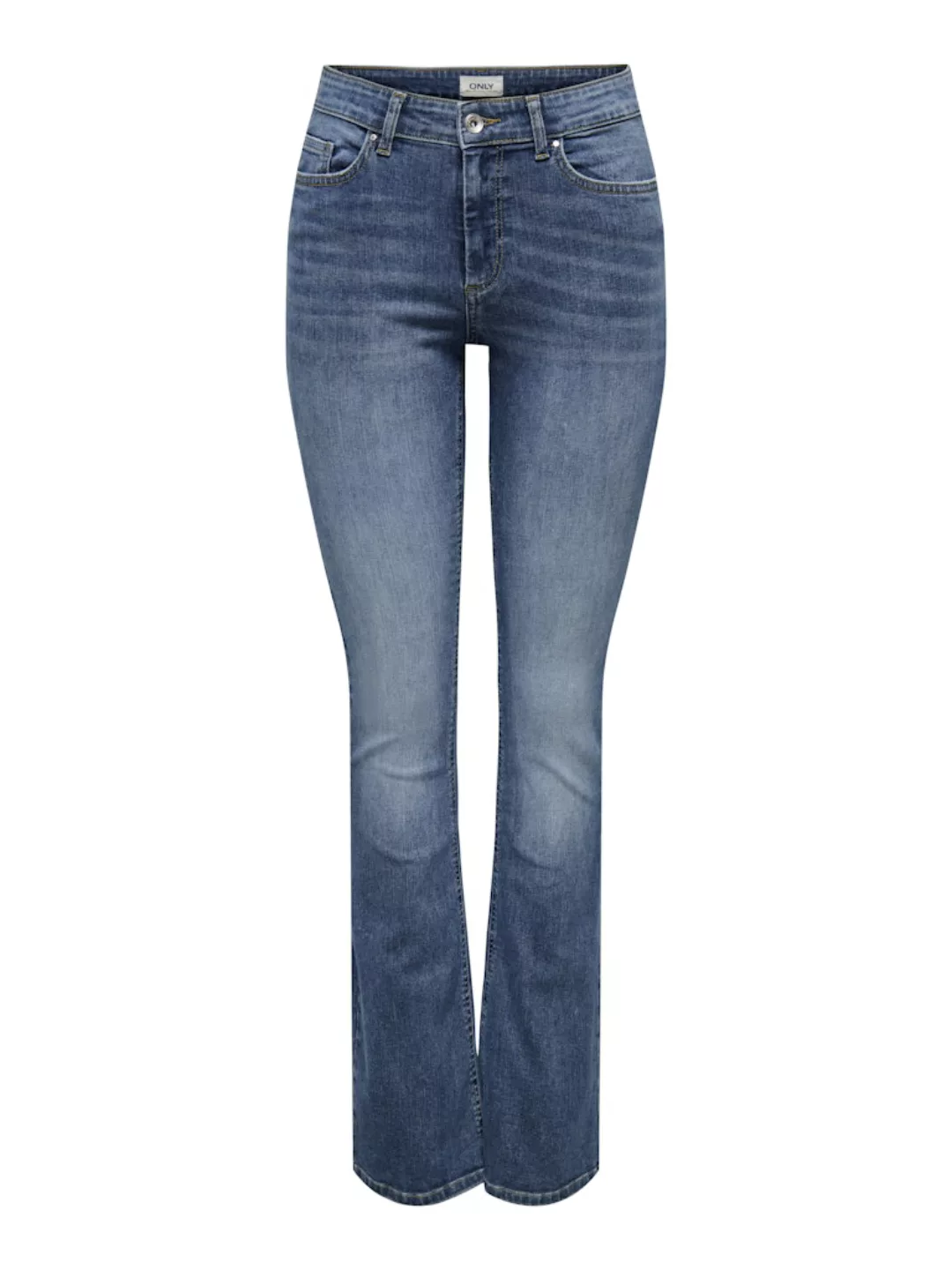 Only Damen Jeans ONLBLUSH MID FLARED TAI305 Blau - Medium Blue Denim günstig online kaufen