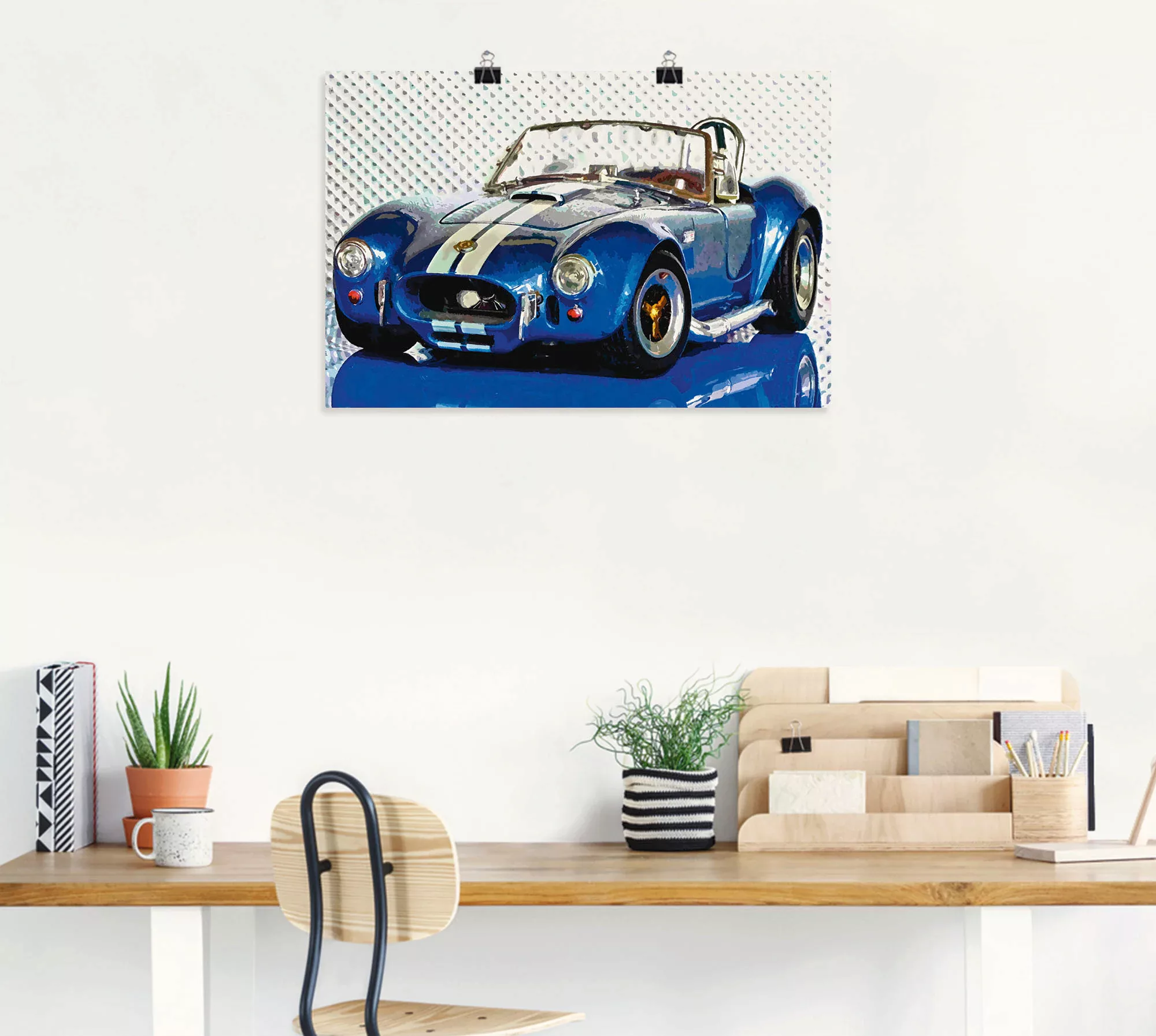 Artland Wandbild "Shelby Cobra blau", Auto, (1 St.) günstig online kaufen