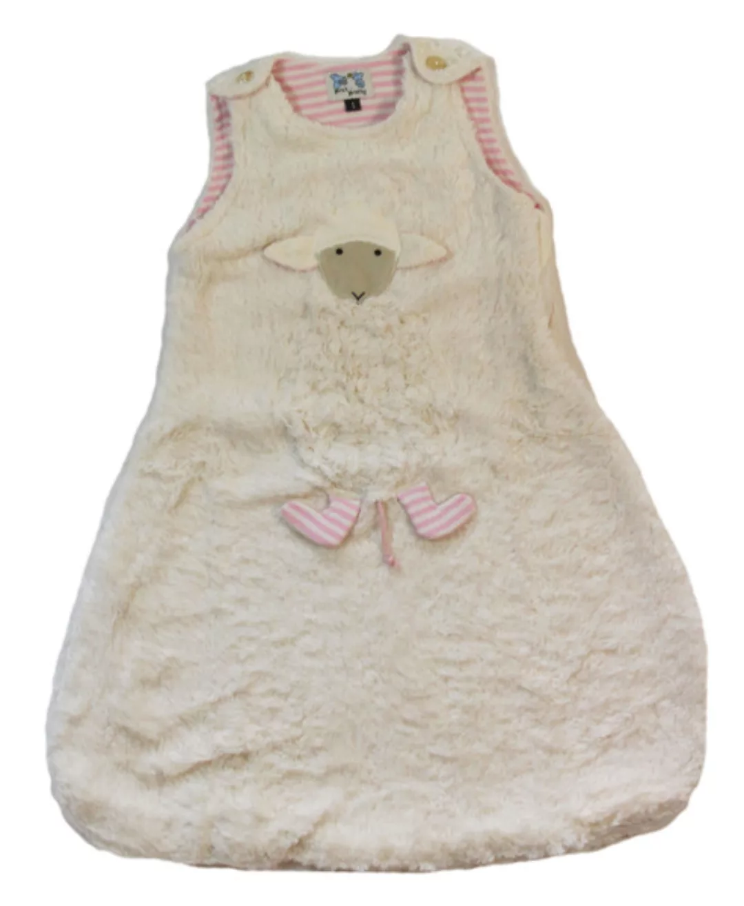 Babyschlafsack "Schaf" Rosa/natur-gestreift , 100 % Baumwolle (Kba) günstig online kaufen