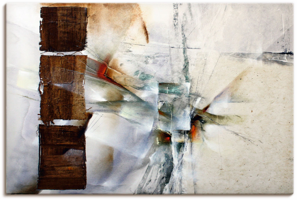Artland Wandbild "Abstrakte Komposition in weiß", Gegenstandslos, (1 St.), günstig online kaufen