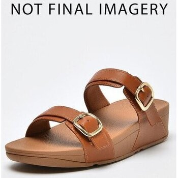 FitFlop  Pantoffeln LULU ADJUSTABLE LEATHER SLIDES LIGHT TAN günstig online kaufen