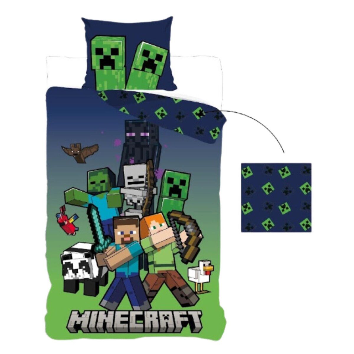 Minecraft Bettwäsche Minecraft Bettwäsche Wendebettwäsche 140x200 günstig online kaufen